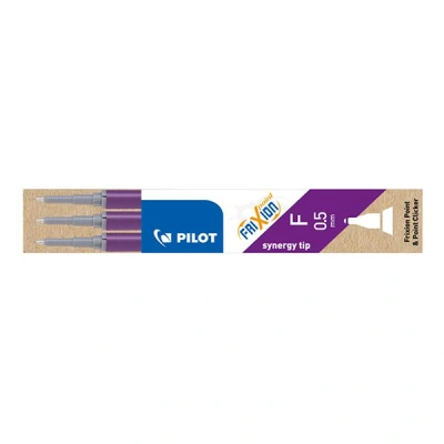 Bild av Pilot FriXion, refill för gelpenna, tunn spets på 0,5mm, lila bläck 3/fp