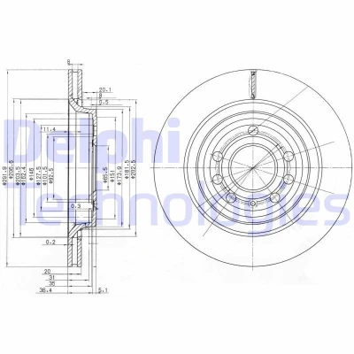 Bild av Bromsskiva DELPHI BG3886C