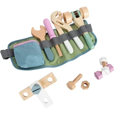 Bild av Small Foot Tool Belt with Wooden Tools 15 pcs.
