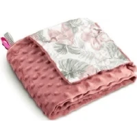 Bild av Sensillo Minky Blanket 75x100 retro pink palm