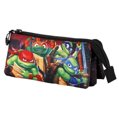 Bild av Karactermania Ninja Turtles Ninjas trippel pennfodral 2.0, flerfärgad, 23 x 11 cm, En storlek, 2.0
