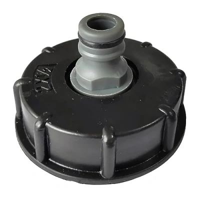 Bild av IBC Tankadapter SENRISE plastslang krankontakt S60 x 6 grovt gängat lock till 1/2 tum vattenkran adapter för tonventil