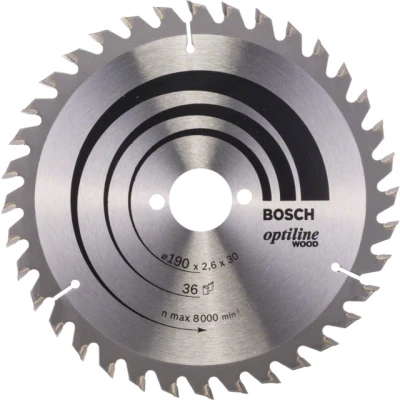 Bild av Bosch Cirkelsågklinga Optiline Wood 190 x 30 2,6 mm, 36