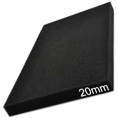 Bild av Easyboost Luftfilterskum, 20 mm tjockt, 28 x 15 cm, universellt för att skära till skoter, motorcykel, fyrhjuling, gräsklippare, motorsågsfiltrering luftlåda