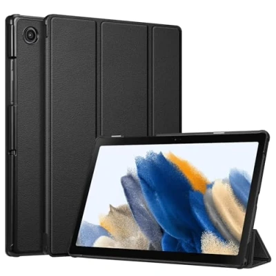 Bild av Fintie Fodral för Samsung Galaxy Tab A8 10,5 2021 ultratunt konstläder skyddsfodral med automatisk sömn/väckningsfunktion tum SM X200/X205/X207 surfplatta, svart