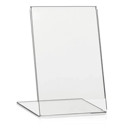 Bild av VITAdisplays® reklamtillverkare L tillverkare/L stativ i hög format, bordshållare från original PLEXIGLAS® 10 pack DIN A6