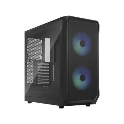 Bild av Fractal Design Focus 2 RGB Black Tempered Glass Clear Tint Mesh front Two 140 mm Aspect fans included ATX Gaming Case