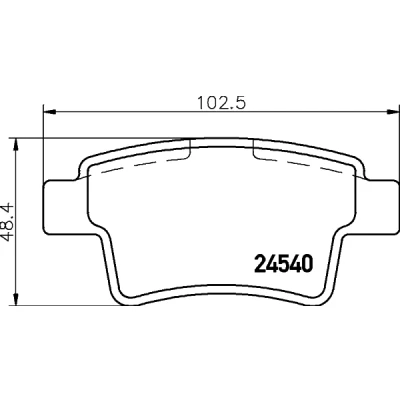 Bild av HELLA 8DB 355 013 361 Jeu de plaquettes frein non préparé pour indicateur d&#039;usure avec vis d&#039;étrier accessoires CITROËN: C4 Picasso 1