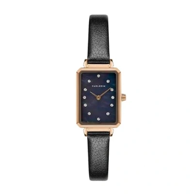 Bild av Carlheim Damklockor Mila Petite Square 2620, Mop Black, rosguld, Klassisk