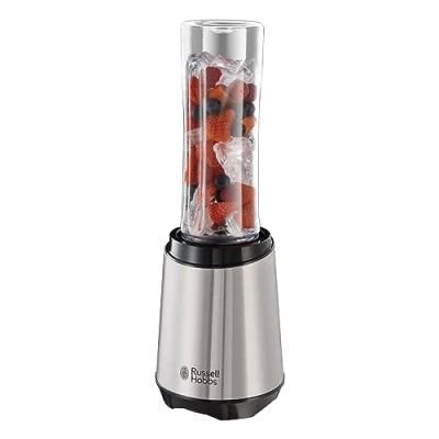 Bild av Russell Hobbs Blender &amp; Smoothie [Kraftfull och enkel] Mix Go (multifunktion, 23500 rpm, 600 ml bärbar flaska, BPA fri, auto. tryckstart, robust blad i rostfritt stål) 23472 56
