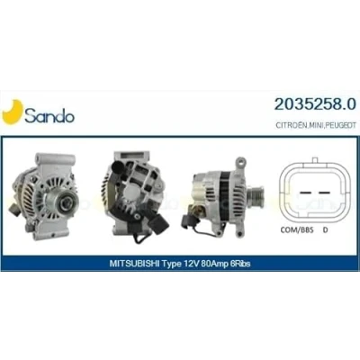 Bild av CASCO CAL35258AS Generator 12V 80A PEUGEOT: 308 I Hatchback, 207 208 Hatchback