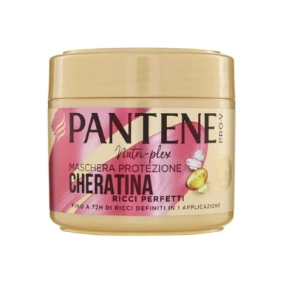 Bild av Pantene Pro V Hårmask, keratinskydd, perfekta lockar, upp till 72 timmars definierade lockar i 1 användning för frissigt hår, rebeller, 300 ml