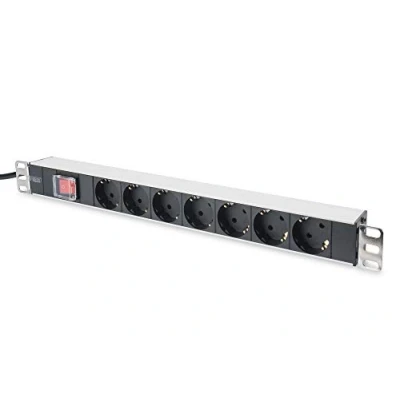 Bild av DIGITUS 19&quot; grenuttag 7 uttag 1U 250VAC 50/60Hz 16A 4000W Med strömbrytare