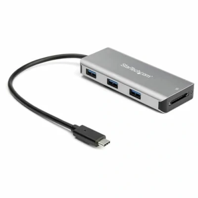 Bild av StarTech.com USB C hubb med 3 portar (10 Gbit/s, SD kortläsare och 25 cm värdkabel, x A