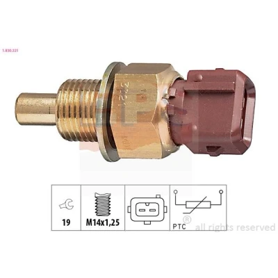 Bild av EPS 1.830.321 Sonde De Température Liquide Refroidissement Made in Italy OE Equivalent PEUGEOT: 206 3/5 portes, 306 portes