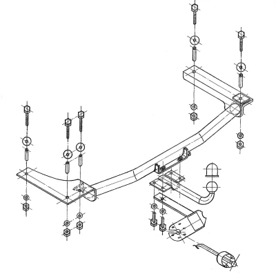 Bild av Dragkrok, Standard, opel vectra b, b halvkombi