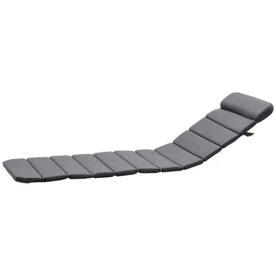 Bild av Cane line Breeze Lounger Cushion Kuddar för utomhusbruk Grey Natté B: 180 x D: 50 H: 3 cm