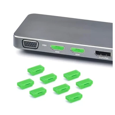 Bild av Smartkeeper HMD04P1GN, Portblockerare, HDMI, Grön, 10 styck, Polypåse, 130 mm