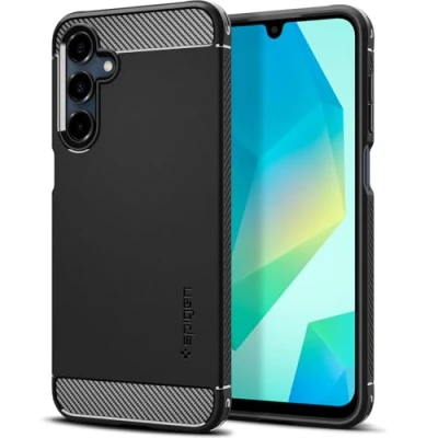 Bild av Spigen Rugged Armor Case designad för Samsung Galaxy A16 4G/5G Skal Fodral matt svart