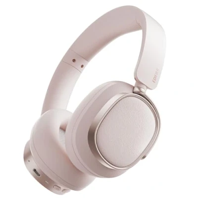 Bild av Edifier ES850NB Trädöverhörlurar med aktiv brusreducering, Hi Res Audio Wireless, LDAC, 92h speltid, Bluetooth 5.4 &amp; Multipoint, AI samtalsbrusreducering, Pekskärm, hopfällbar design Rosa
