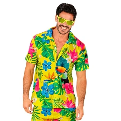 Bild av Widmann Hawaii skjorta, kortärmad blommor, Aloha, strandfest, utklädnad