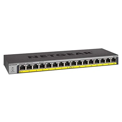 Bild av NETGEAR GS116LP 16 portars Gigabit Ethernet LAN PoE Switch x PoE+ 76 W uppgraderingsbar, skrivbords/rackmontering med ProSAFE Livstidsgaranti