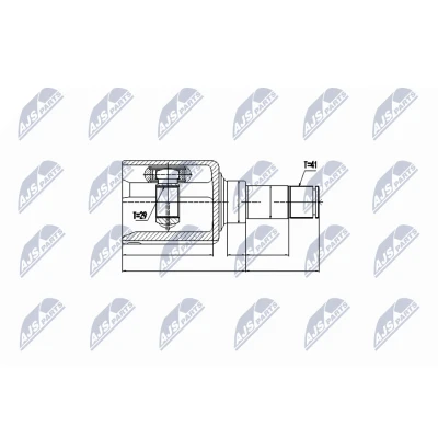 Bild av NTY NPW FR 077 Tête de Cardan Essieu avant gauche, du côté boîte vitesses, roue FORD: Tourneo Custom V362 Minibus, Transit Van