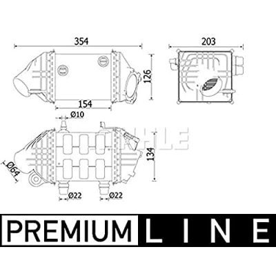 Bild av Laddluftkylare MAHLE CI 225 000P