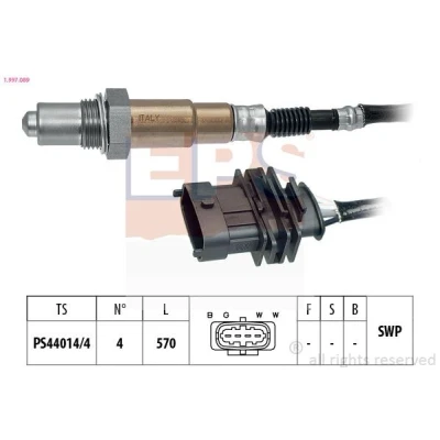 Bild av EPS 1.997.089 Sonde lambda Made in Italy OE Equivalent chauffé, planaire, Filetage prégraissé OPEL: Meriva A, Zafira Corsa C 3/5 portes