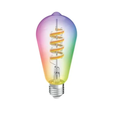 Bild av Hama Smart LED Filament E27 ST64, WLAN, Matter, 4,9 W, RGBW