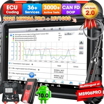 Bild av Autel MaxiCOM MK906 Pro Diagnostische Scanner med MV108, 2023 Ny Modell av MS906 Pro/ MS906BT/ MK906BT, ECU Kodning som MS908 MK908, Dubbelriktad Kontroll, 36+ Tjänster, Fullständig Systemdiagnostik