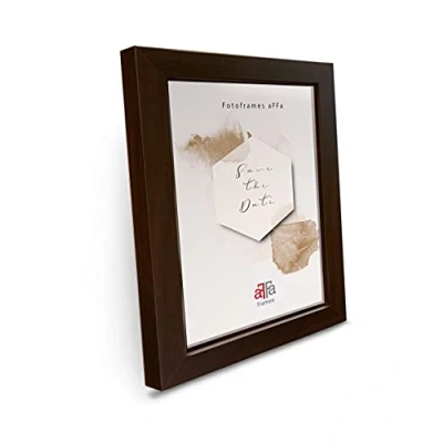 Bild av aFFa frames hekla, bildram MDF fotoram, ramen, fotoram med akrylglas, wenge, 18 x 24 cm