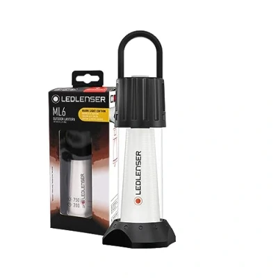Bild av Ledlenser ML6 Warm Light LED lykta, laddningsbar med 18650 litiumbatteri, 750 lumen, bländfri (patenterad), upp till 240 timmars drifttid, powerbank, rött ljus funktion magnet, utomhus, camping