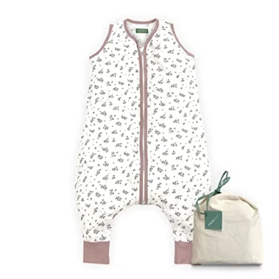 Bild av molis&amp;co. Babysovsäck med fötter. 0,5 TOG. Storlek: Perfekt för sommaren. Bloom rosa. 100 % bomull (OEKO TEX 100).