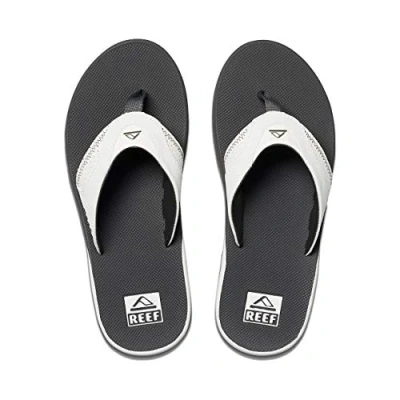 Bild av Reef Fanning Sandaler med flasköppnare, flip flops valvstöd, hållbar yttersula, vattentåliga, grå/vit, 36 EU
