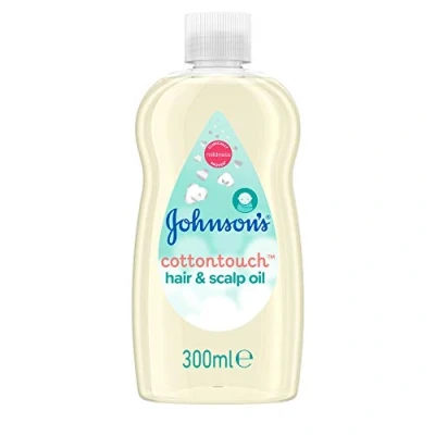 Bild av Johnson&#039;s Baby Cottontouch hår och hårbottenolja 300 ml blandad med äkta bomull