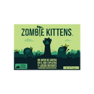 Bild av Exploding Kittens Zombie Kortspel för kattälskare och explosioner Från 7 år 25 spelare 15 minuter per spel Svenska