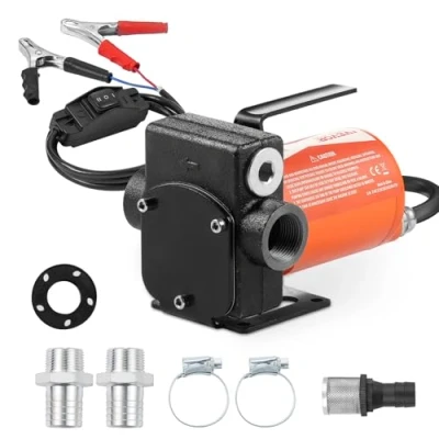 Bild av VEVOR Dieselpump, 12 V DC, 5 GPM, 1/10 PS, värmeoljepump med automatisk avstängning av pistolen, påfyllningspump, lång inlopps och utloppsslang för bensindiesel, fotogen, metanolblandningar