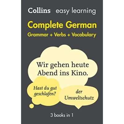 Bild av Easy learning German Complete Grammar, Verbs and Vocabulary (3 books in 1): Trusted support for