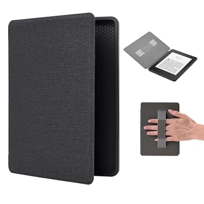 Bild av Kindle fodral 11. Generation 2022, 15 cm Case Cover e läsare, lätta barnärmar med automatisk sömn/väckningsfunktion och handledsrem smart svart
