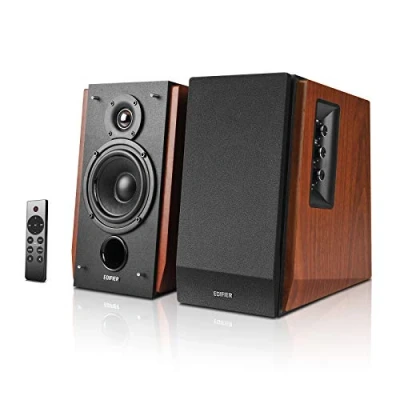 Bild av Edifier R1700BTs aktiva högtalare Bluetooth v5.0, 2.0 Trådlös närfält Studio 66 W RMS med subwooferutgång trähölje, brunt