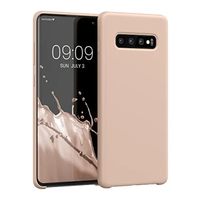 Bild av kwmobile fodral kompatibelt med Samsung Galaxy S10 Plus/S10+ TPU silikon telefonskydd mjuk finish kokosvirvel