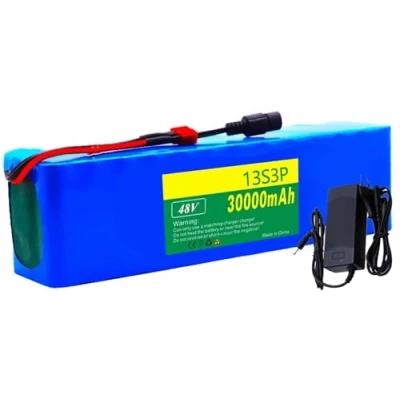 Bild av 48 V 30 Ah 13S3P Ebike batteri litiumjonpaket, elcykelbatteri med BMS skyddsplatta laddare för 200 W 500 800 1 000 motor elektrisk cykelskoter Ah, T