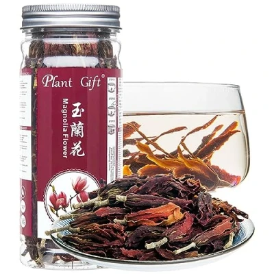 Bild av Plant Gift Dried magnolia Tea 40g/1.41 玉兰花茶 premium ätbar blomma, blomma ört löst blad kinesisk te, doftande naturligt hälsosamt örtte