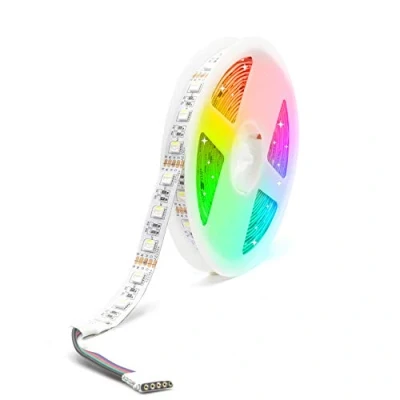 Bild av Arotelicht RGBW 5m LED lysrör, 300 lysdioder 12V,5050 RGB,färgändrande remsor,heminredning belysning flexibelt lampband IP20 icke vattentät