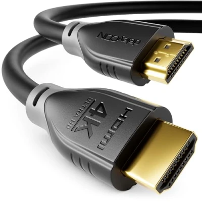 Bild av deleyCON HDMI Kabel 2m 4K@60Hz 2K@165Hz med ARC Ethernet UHD HDR 3D Hög Hastighet 18 Gbps för Soundbar TV Blu Ray Projektor Bärbar Dator PS4 PS5 Konsol PC Skärm Svart Grå