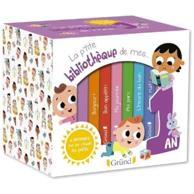 Bild av La petite bibliothèque de mes 1 an Coffret avec 6 livres tout carton À partir an: en volumes