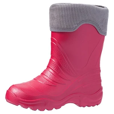 Bild av Ladeheid Barn Flick Pojkar lätt som en fjäder EVA Thermo Gummistövlar gefüttert LA 861 (Fuchsia212/Grå, 24/25 EU)