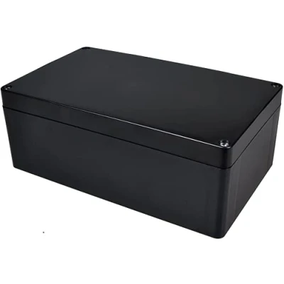 Bild av Therlan IP65 elektronisk kopplingsdosa, stor utskjutande vattentät plastfördelningsbox, elektrisk kopplingsbox (200 x 120 75 mm, svart)