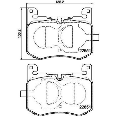 Bild av HELLA 8DB 355 040 641 Jeu de plaquettes frein préparé pour indicateur d&#039;usure LAND ROVER: Range Rover Velar, JAGUAR: F Pace